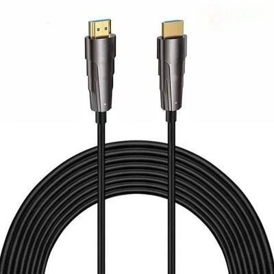 Fiber Optic HDMI Cable with Gold plated Connectors , 2.0/2.1 48Gbps ultra High-Speed Cable (Grey)