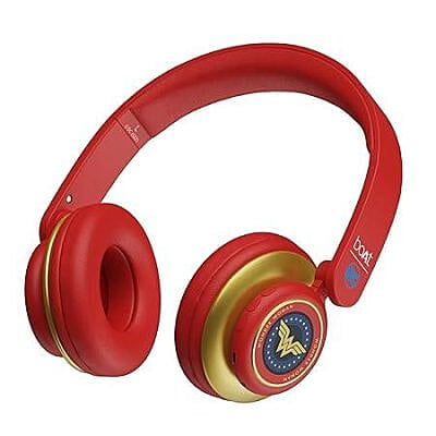 boAt Rockerz 450 Wonder Woman Edition Bluetooth On Ear Headphones with Mic, Upto 15 Hours Playback, 40mm Drivers (Amazonian Red)