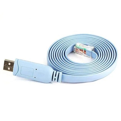 Usb 2.0 Male To Rj-45 Male Console Cable, Debug Line-1.8m (Blue)