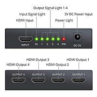 HDMI Splitter 1X8, 1 in 8 Out HDMI Port, Supports 3D 4Kx 2K Full HD 1080P, Compatible for TV, Monitor, Gaming Console, HDTVs, DVD Player ,LED, Projector (Not a Switch) (Black)