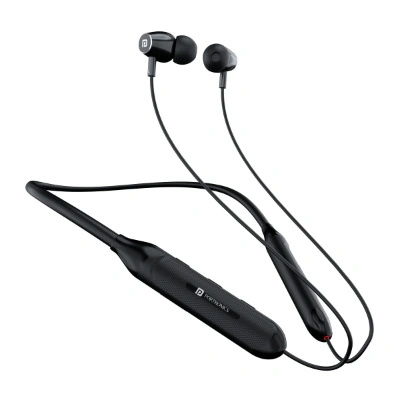 Portronics Harmonics Z7 Bluetooth Wireless in Ear Earphones with Upto 40 Hours Playback, Type C Fast Charging (Black)