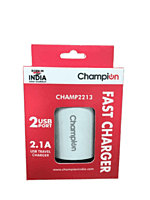 Champion 10.5 W 2.1 A Multiport Mobile Charger For Smartphone (White)