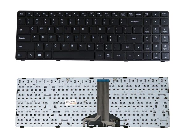 Laptop Keyboard Compatible for Lenovo Ideapad 100-15 100-15IBD 100-15IB B50-50 (Middle Cable Black)