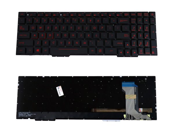 Laptop Keyboard Compatible for Asus ROG Strix GL553 GL553VD GL553VE GL553VW GL753VD GL753VE GL753VW ZX53V ZX73 FX53V FX553VD FX753VD Backlit