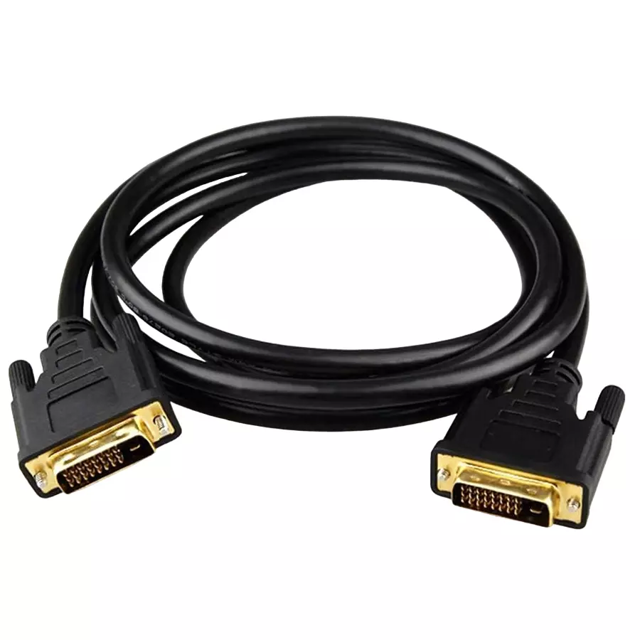 DVI Male to DVI Male Cable – High-Quality Video Cable for Monitors, Laptops, and Projectors (Black)"