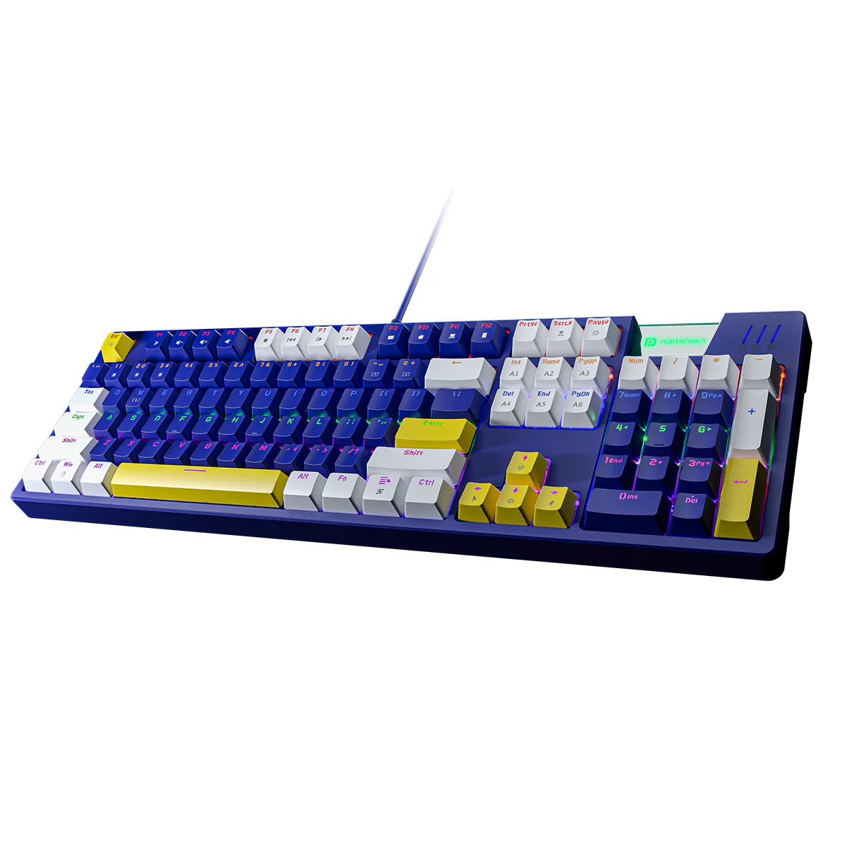 K1 Mechanical Gaming Keyboard with Blue Tactile Switches, 1.5 Meter Long Cable & Dynamic Lighting(Blue)