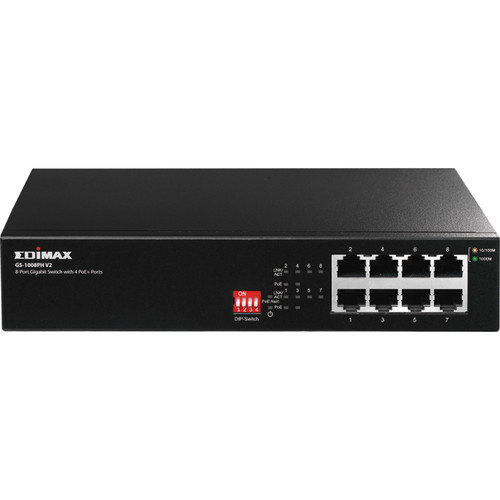 EDIMAX GS-1008PH V2 Long Range 8-Port Gigabit Switch with 4 PoE+ Managed Switch