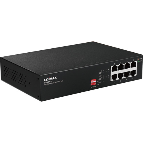 EDIMAX GS-1008PH V2 Long Range 8-Port Gigabit Switch with 4 PoE+ Managed Switch