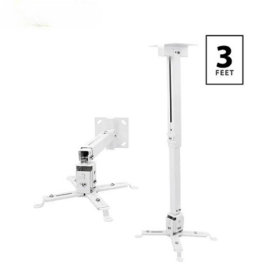 Projector Ceiling Stand | Adjustable Projector Ceiling and Wall Mount Kit Bracket Stand with Tilt Option