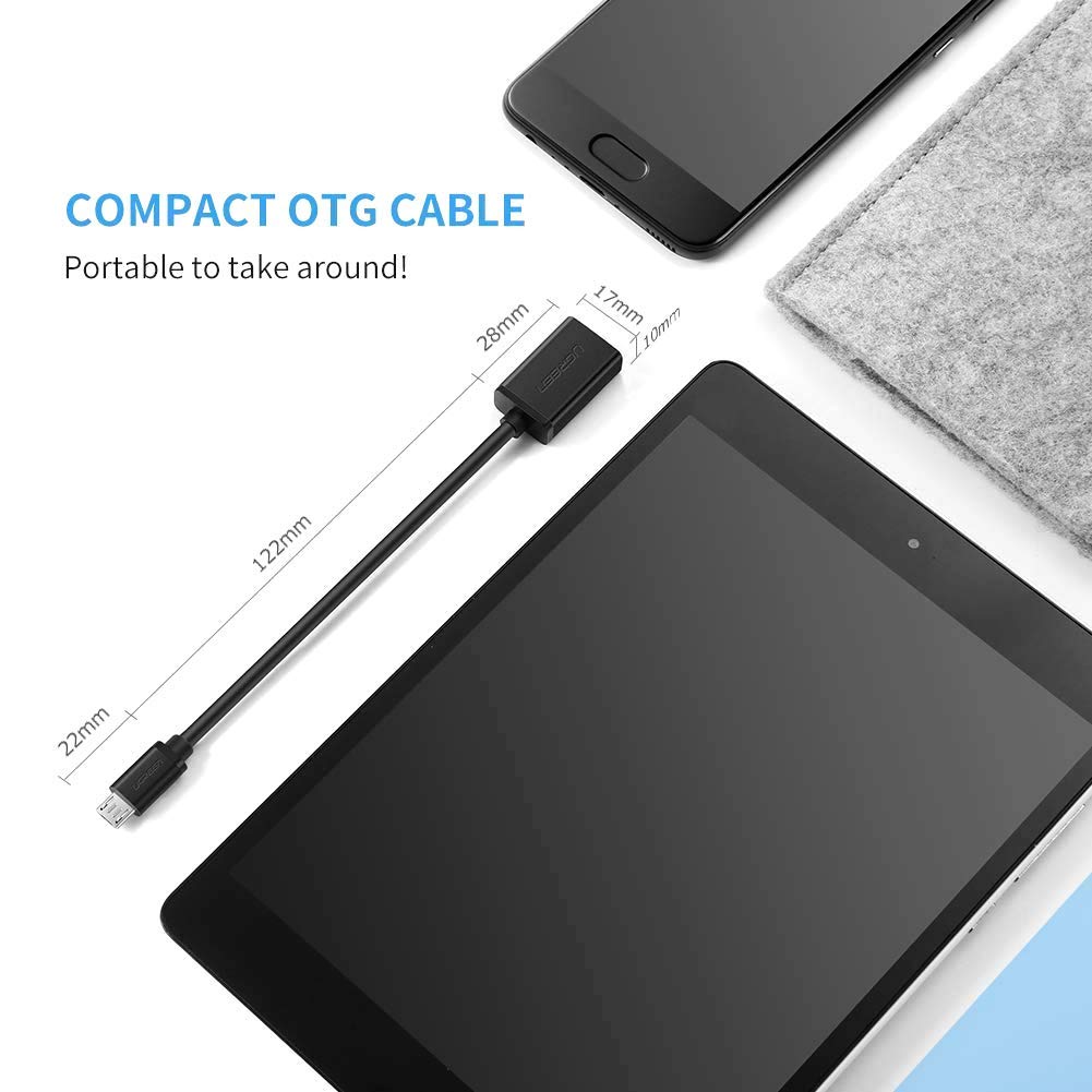 USB OTG Cable, Adapter, Connector, Fast Charging, Data Transfer, Compatible with Laptops, Tablets, Smartphone and Chargers