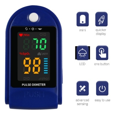 Mini Fingertip Oximeter | SpO2, Heart Rate & PI Monitor with Auto Graph Display | FSA/HSA Eligible