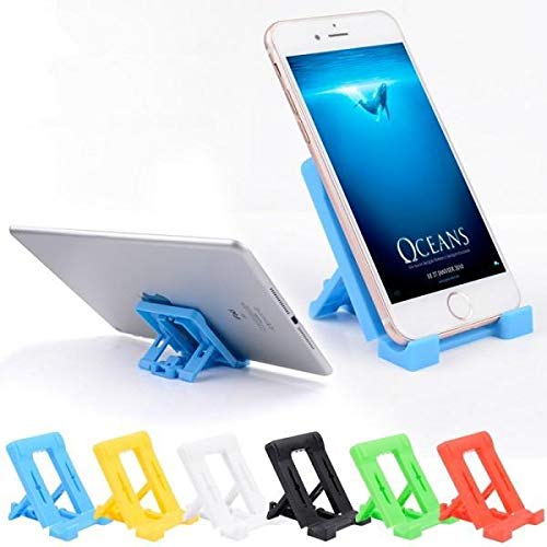 Mobile Holder Stand with 4 Step Adjustable, Foldable Design for Phones and Tablets ( Multicolor)