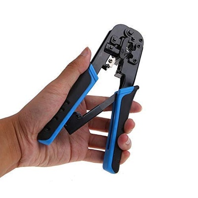 Dual Modular Crimping Tool For Network Cable Cutting Stripping/ Crimping for RJ11 8P/6P/4P /CAT5/CAT5e/CAT6/CAT6A Cables