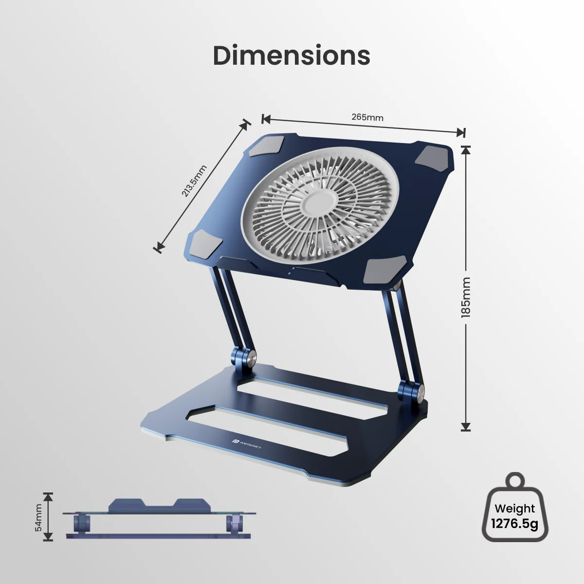 Portronics My Buddy K10 Portable Laptop Stand with Multiple Height Adjustable Angles