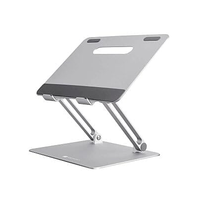 Portronics My Buddy K3 Portable Laptop Tabletop Stand I Foldable & Adjustable for Laptops Up to 15.6 Inches (Silver)