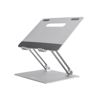 Portronics My Buddy K3 Portable Laptop Tabletop Stand I Foldable & Adjustable for Laptops Up to 15.6 Inches (Silver)