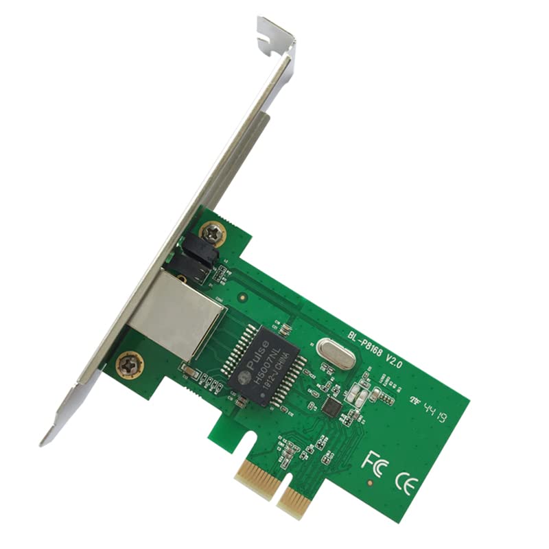 PCI Express LAN Card Network Adapter | 10/100/1000 Mbps, Wake on LAN, RJ45 Port for Windows