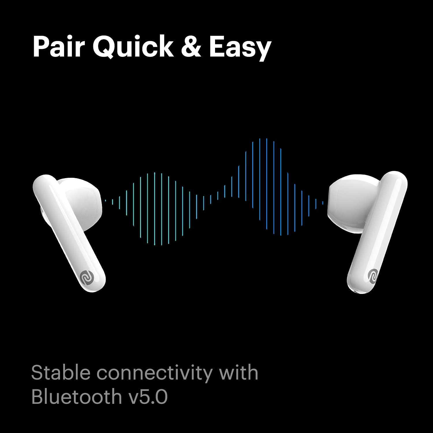 Noise Buds Replacement Spare Parts, Charging Case & Earbuds with Bluetooth Pairing Support