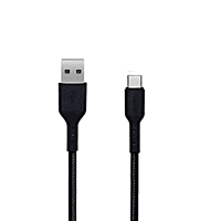 Champion USB to Type-C 3Amp Data Sync & Charging Cable Braided for all Android & Type-C Devices (Black)