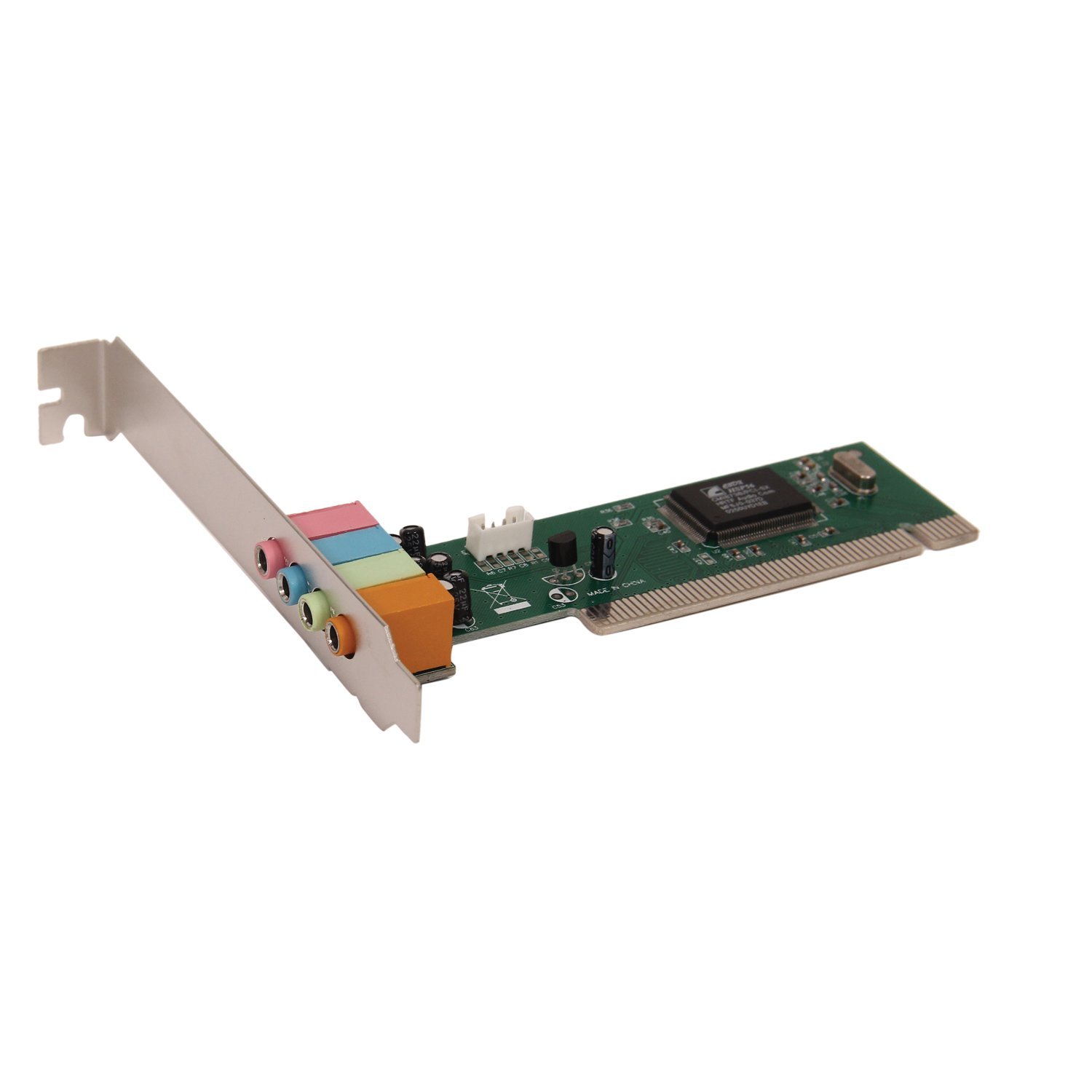 PCI Sound Card 4 Channel, 16-bit Stereo Audio with 3.5mm Mini Jack