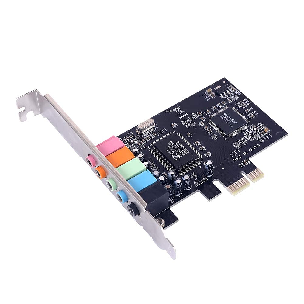 PCI-E PCI Express 5.1 Channel Sound Card for PC Windows 10 with Low Profile Bracket, 3D Stereo