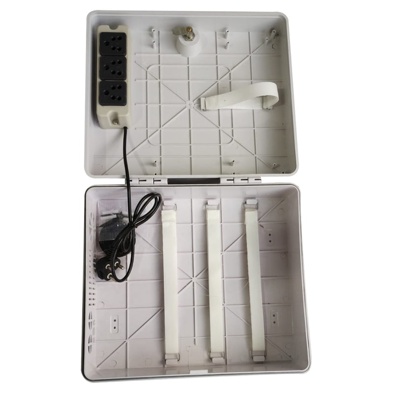 CCTV/POE Junction Box|PVC Mounting Box with 3 Sockets for Camera Installation and Surveillance Systems