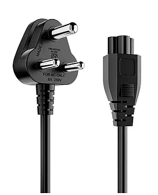 Portronics Konnect G3 - Solid Laptop Power Cable with 1.2m length, 350W Load capacity (Black)