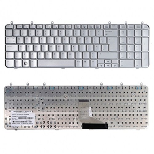 Laptop Keyboard  Compatible for HP Pavilion DV7 DV7T DV7Z DV7-1000 DV7-1001TX DV7-1100 DV7-1200 DV7-1500 Series (Silver)