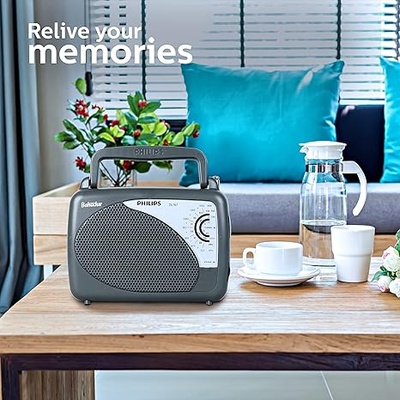 Philips Radio DL167/94 – MW/SW/FM Bands, Operates on 2xR20 (UM1) Batteries or Optional External 3V DC Power