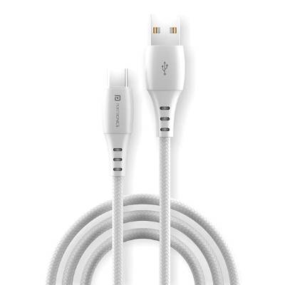 Portronics Konnect A Type-C Cable with 3A Rapid Charging & 480mbps Data Transmission,1 M Cord Length(White)