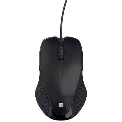 Portronics Toad 101 Wired Optical Mouse with 1200 DPI, Plug & Play, Hi-Optical Tracking, 1.25M Cable Length, 30 Million Click Life(Black)