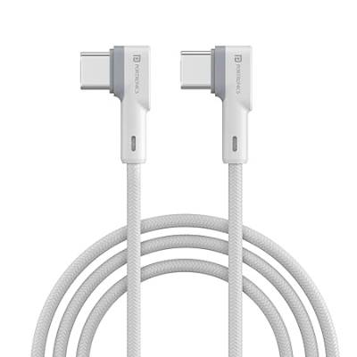 Portronics Konnect L 60W PD Type C to Type C Charging Cable 1.2M, Fast Sync, Tangle-Free Design (White)