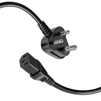 Portronics Konnect G4 350W Desktop Power Cable, 3 Pin Type Connector, 350W Max Load Capacity, 1.2M Length(Black)