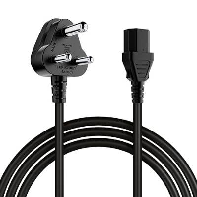 Portronics Konnect G4 350W Desktop Power Cable, 3 Pin Type Connector, 350W Max Load Capacity, 1.2M Length(Black)