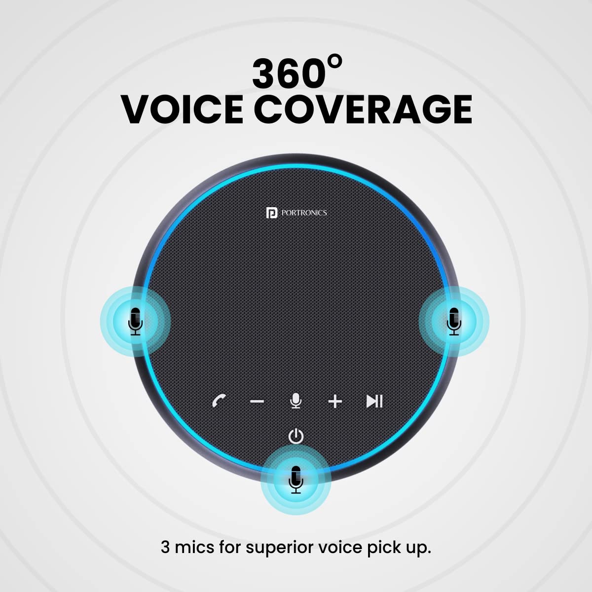 360 Voice Coverage | 3 Mics For Superior Voice Pick Up | Bluetooth 5.1