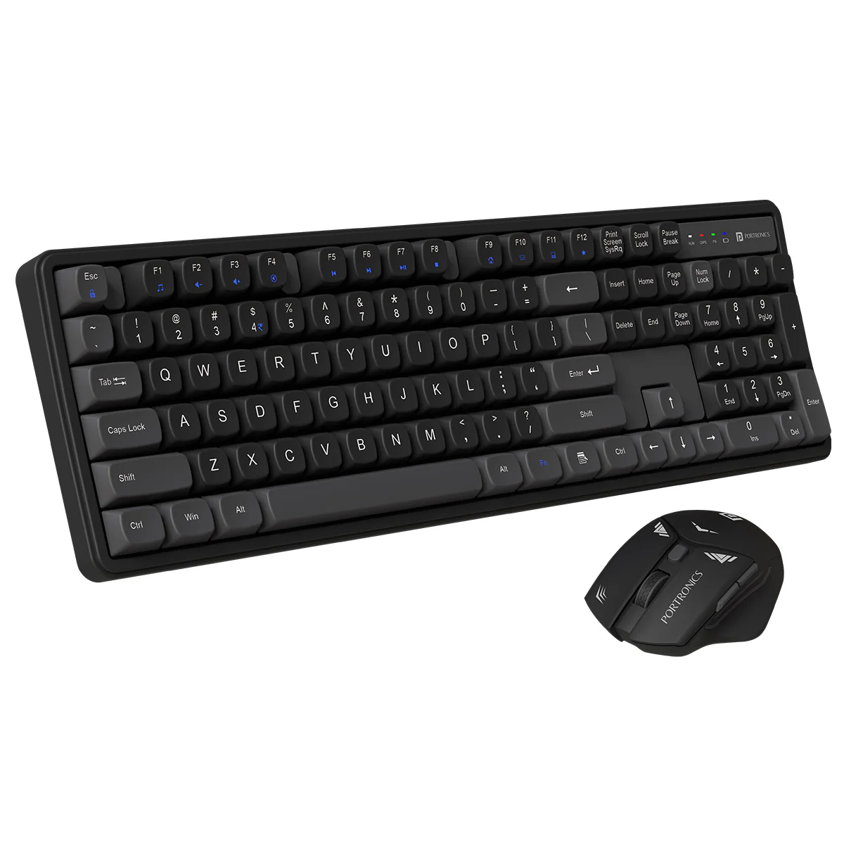 Portronics Key9 Combo Wireless Keyboard and Mouse Set for PC & Laptop (Black)