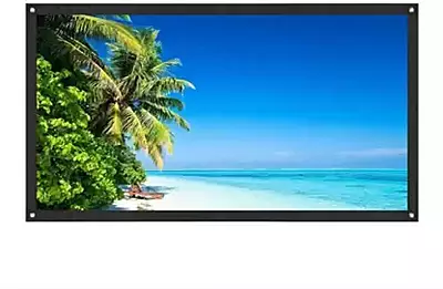 Projection Screen , Map/Calendar Type, Anti-Creased, Imported High Gain Fabric, Diagonal, Supports Full HD 1080P, UHD-4K