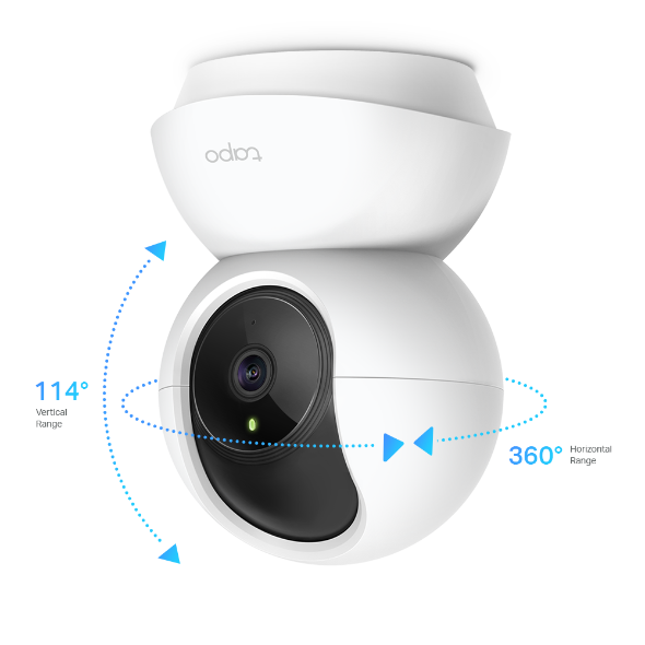 TP-Link Tapo TC70 2MP 1080P Indoor PT Smart WiFi Camera, 360 View, Works with Alexa & Google Home, 2-Way Audio, Night Vision, SD Storage