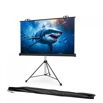 Tripod Projection Screen Anti-Creased,Imported High Gain Fabric, Diagonal, Supports Full HD 1080P, UHD-4K