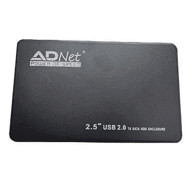 USB 2.0 Hard Drive Disk (HDD) External Enclosure Casing 2.5" for Laptop/PC(Black)