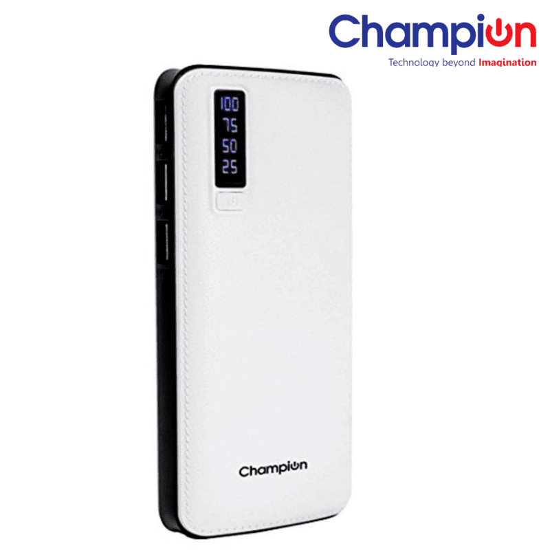 Champion 10000 mAh Power Bank PL-10001 White & Black