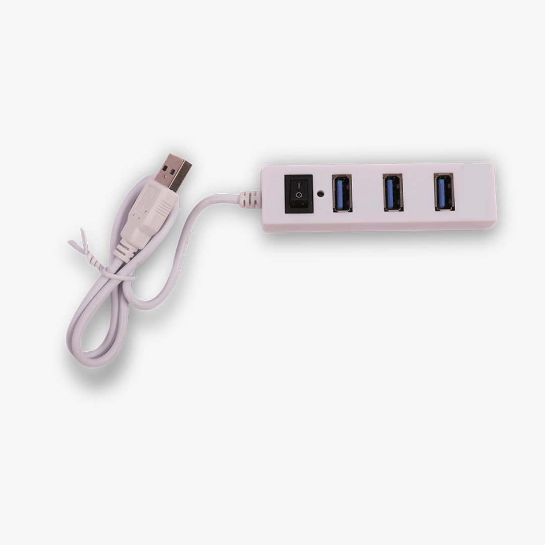 USB 2.0 High-Speed 480 Mbps 4 Port USB Hub With Switch