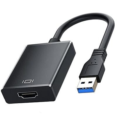 USB to HDMI Adapter, USB 3.0 to HDMI Cable Multi-Display Video Converter- PC Laptop, Desktop, Windows 7 8 10 (Black/sliver)