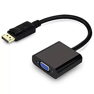 DisplayPort (DP) to VGA Adapter, Gold-Plated Display Port to VGA Adapter (Male to Female)