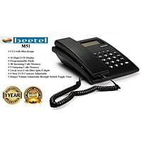 Beetel M51 Corded Landline Phone (Black)