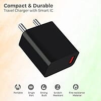 Champion 3Amp Single USB Port 15W Adapter | Wall Charger(Black)