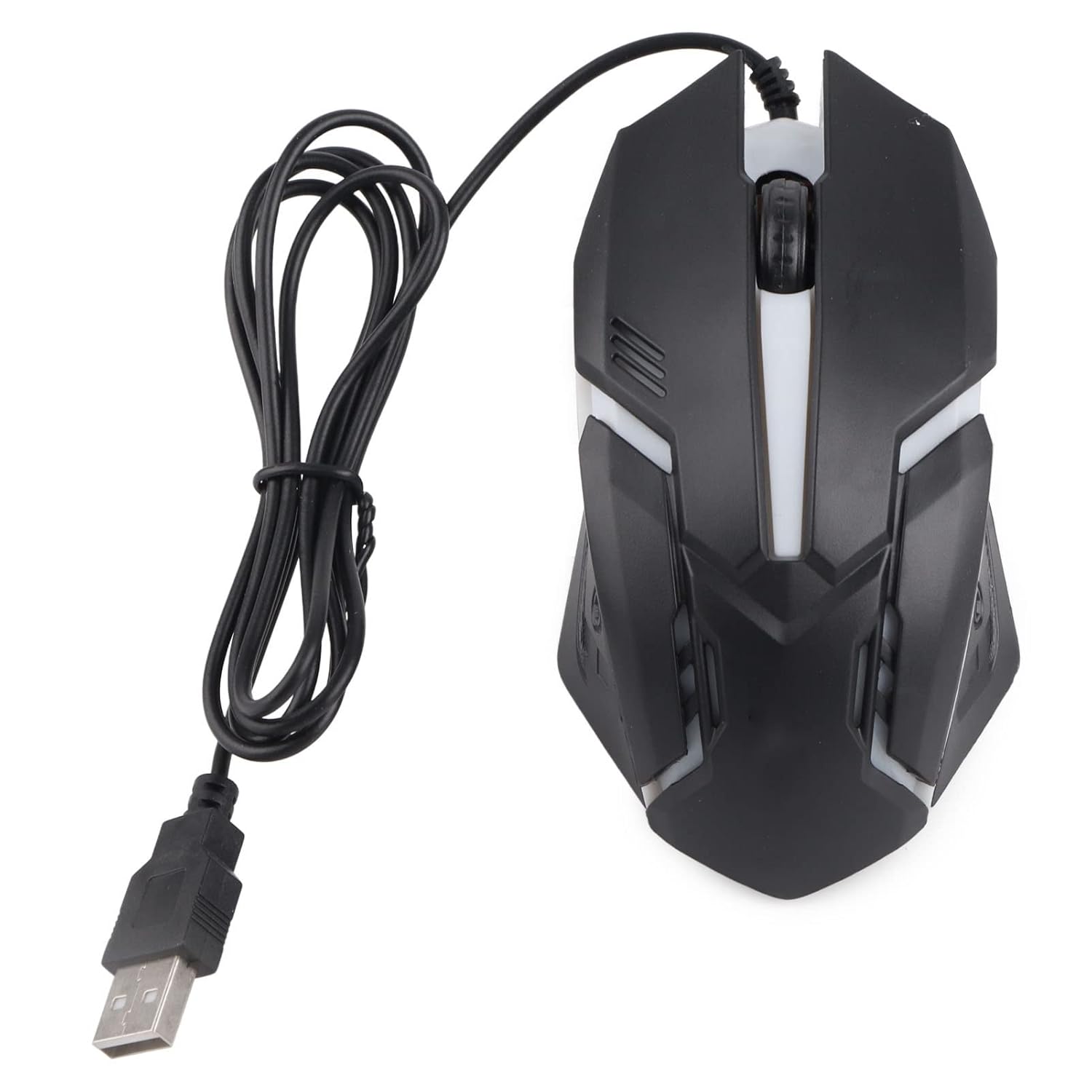 Wired Optical Gaming Mouse, 8000 DPI, With RGB Light Effect, Compatible with PC, Mac, Laptop, Desktop - Black