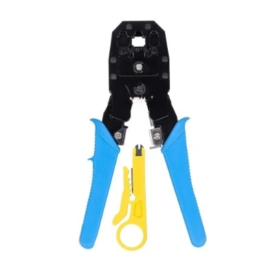 3 in 1 RJ-45 Network Crimper Plier, Multi-Function LAN Wire Modular Crimping Tool for RJ11 RJ12 RJ45 4P4C 4P2C