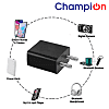 Champion 5V 1Amp USB Charger For All Mobile Phones Tablets Smart Watch Bluetooth Speakers (Black)