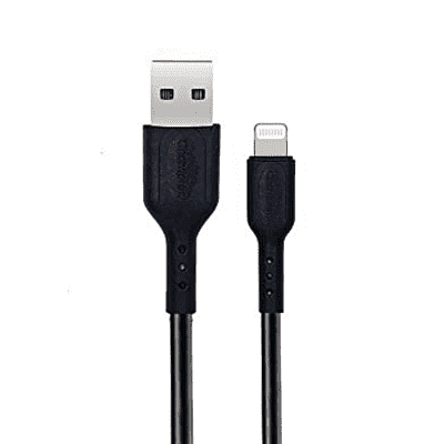 Champion USB to Lightning 3Amp Data Sync & Charging Cable PVC 1M for all Apple & Lightning Port Devices (Black)